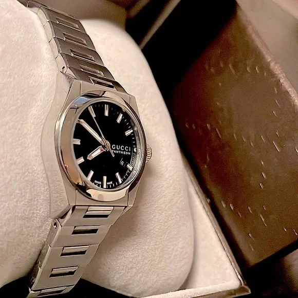 Gucci Pantheon/ stainless steel bracelet black dial Gucci Pantheon YA115502 Watch – Ashford.com main image 4
